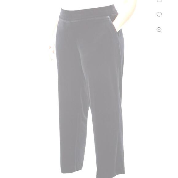 Jones New York Women’s Black Velour Stretch Straight Leg Pants Pull On Size Smal - Picture 1 of 8